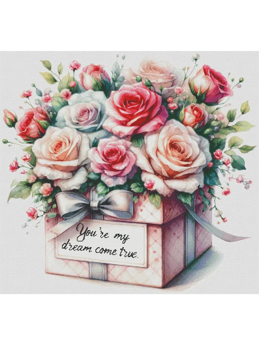 [ZZ4793-Heart's Wish]11CT 14CT 16CT DIY Stamped Cross Stitch Kit with Printed Canvas and Cotton Threads Embroidery Needlework Se