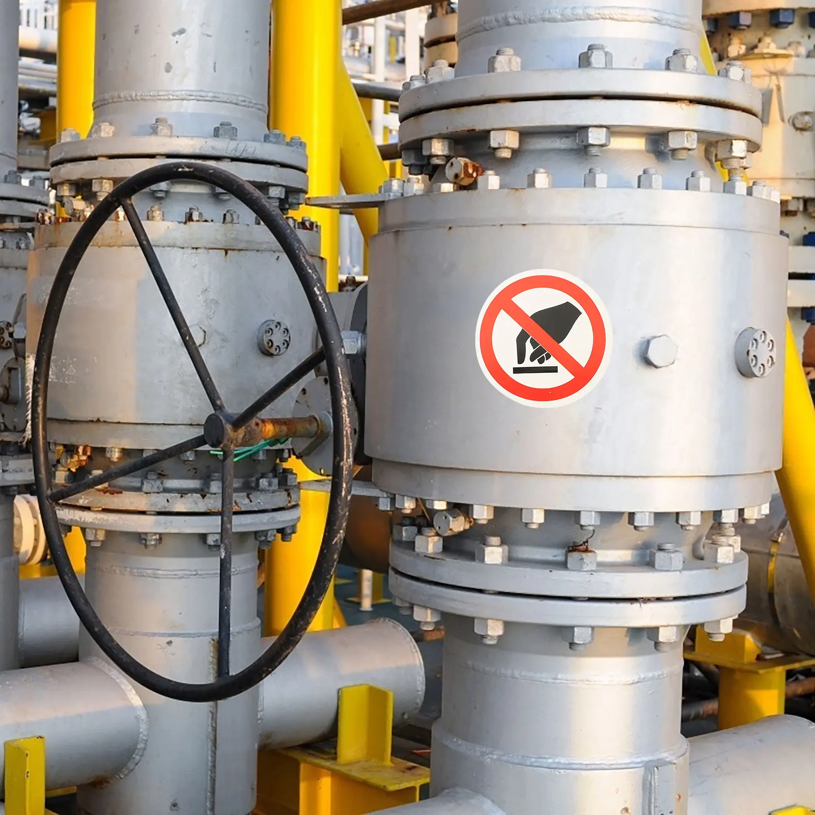 3 قطعة ملصقات علامة لا تعمل باللمس آلة تسمية لاصقة موثوقة الحذر ملصق مائي سهل عصا تحذير السلامة شارات الفينيل