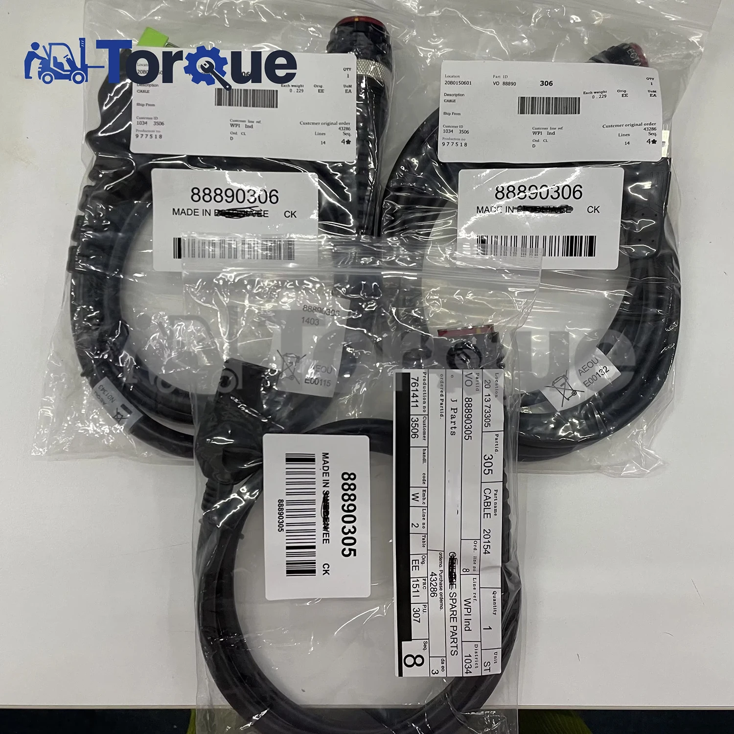 

16 Pin OBD+USB+8 Pin Transfer Cables for Vocom 888900300 Vocom II for Renault/UD Excavator Construction Truck Scanner