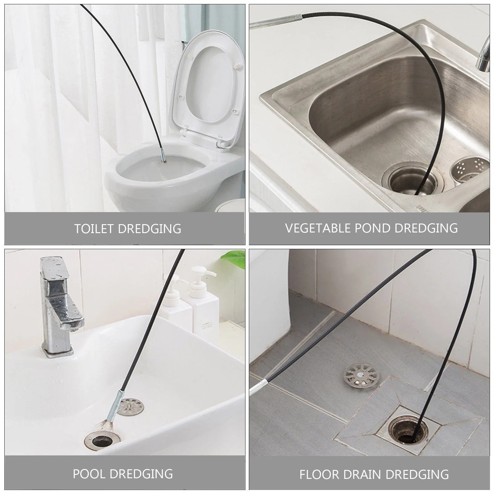 

2 шт., 60 см, крючок, дренажный пикап, инструменты для удаления когтей, средство для удаления засора, бытовая чистка, канализационный инструмент, длинный захват для волос