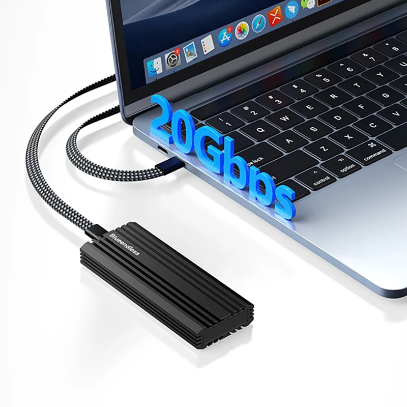hit product2230 2242 2260 2280 M.2 NVME SSD Enclosure USB 3.2 Gen 2 to PCI-E M.2 SSD Case NVME Enclosure Aluminum USB-C NVME SSD