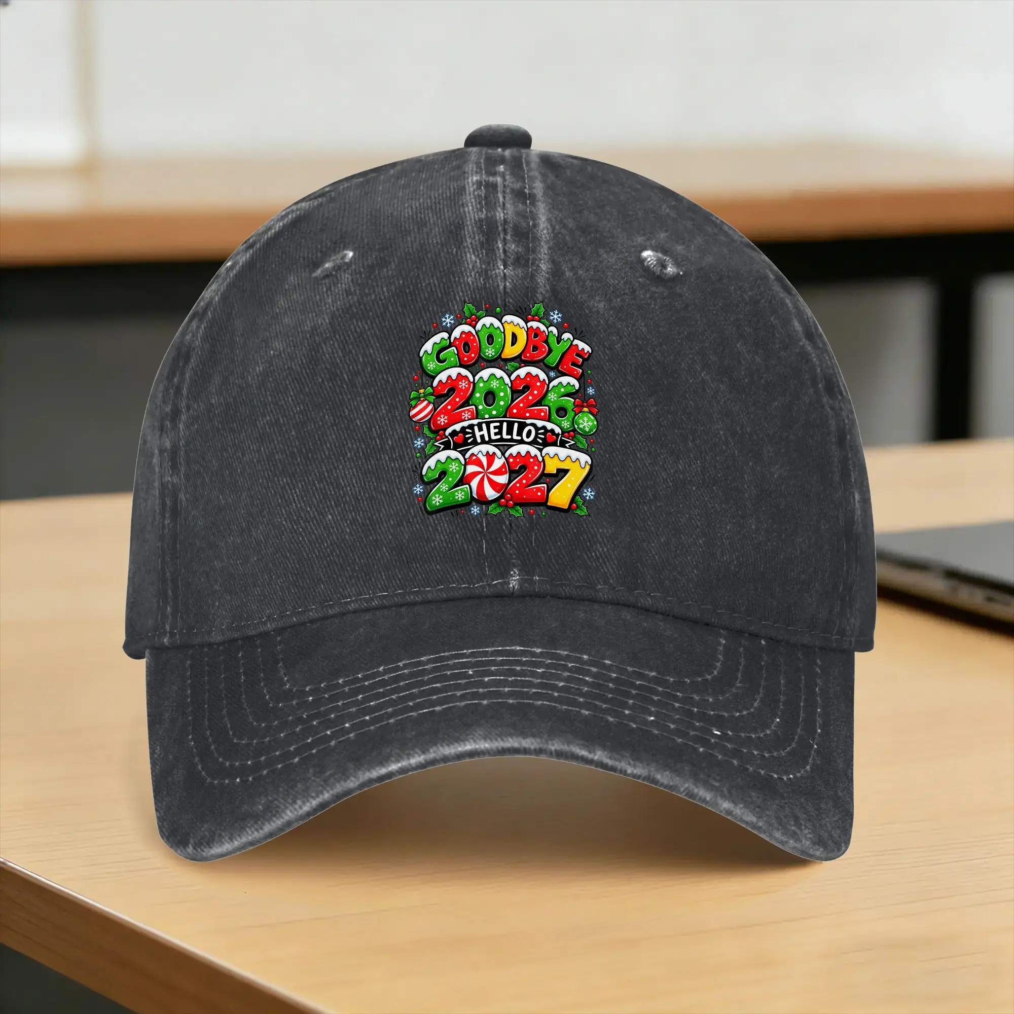 Baseball Cap Goodbye 2026 Hello 2027 Christmas Happy New Year 2027 Xmas Summer y2k Cool Hip Hop Hats  Dropshipping Snapback Cap