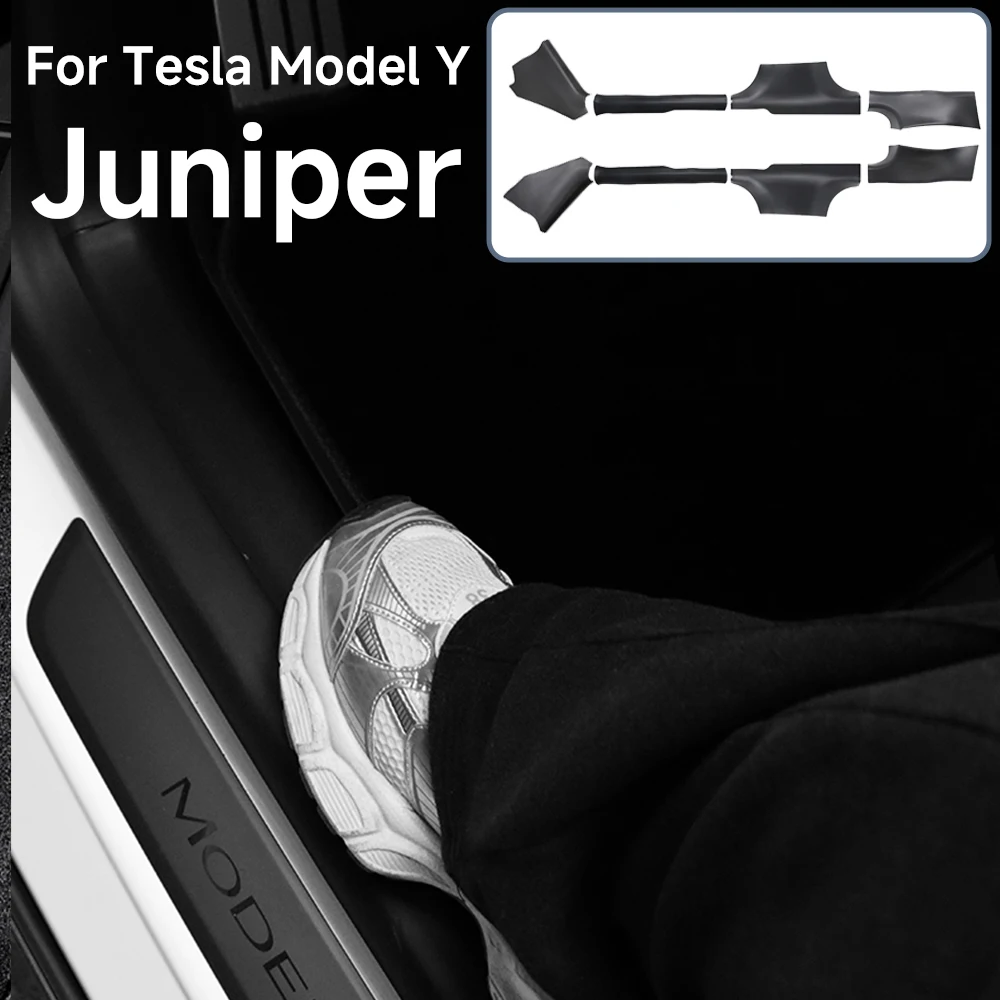 Für Tesla Model Y Juniper Zubehör TPE Türschwellenschutz Kofferraum-Heckklappe Seitenwand Schutzfolien für die Mittelkonsole – Detail 1