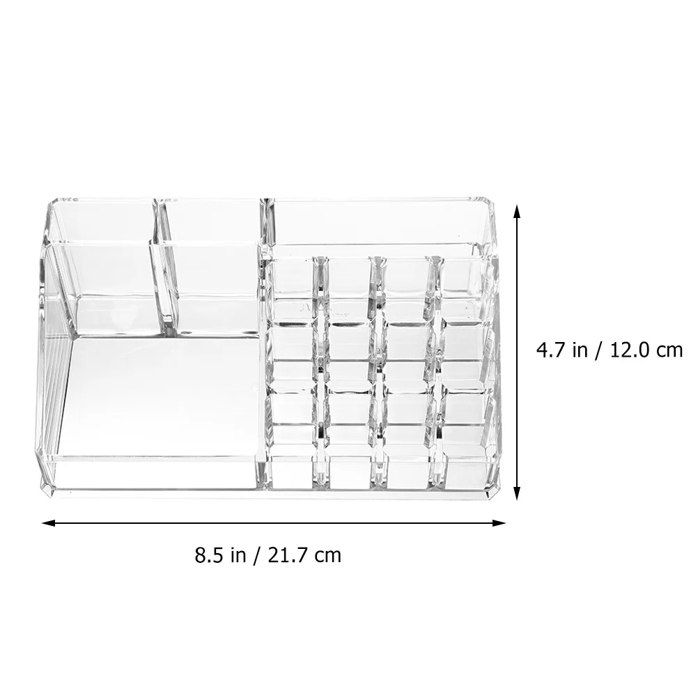 

1Pcs Multiple Grids Organizer Clear Desktop Storage Rack Makeup Brush Holder Lipstick Organizer Makeup Accessories