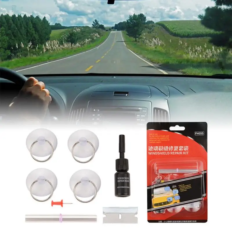 Car Windshield Windscreen Glass Repair Resin Kit Auto Vehicle Casement Fix Tool Car Windshield Cracked Repair Glue