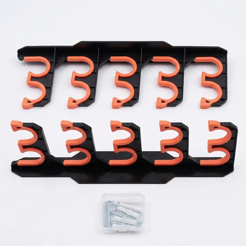 Wall Mounted Fishing Rod Rack Heavy Duty Soft Non-Slip Grips Large Capacity Fishing Gear Organizer for Shed Garage