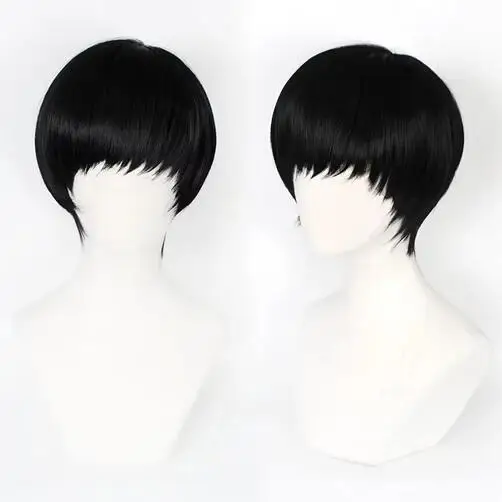 Mashle Wigs Anime Mashle Cosplay Wig Mashle: Magic and Muscles Magic Robe Halloween Role Play Black wig