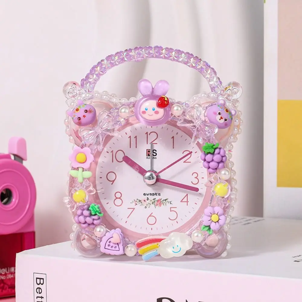 Cream Gum Cartoon Alarm Clock Material DIY Cartoon DIY Homemade Alarm Clock Lovely Cute Electronic Clock Material Pack Children