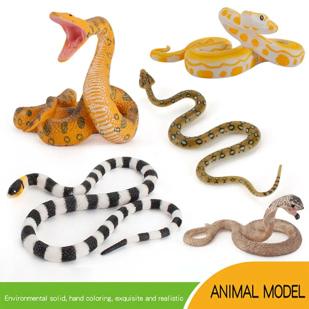 

Realistic Scared Mischief Halloween Snake Toys Rubber Snake Figure Animal Model Simulation Snake For Kids |Adult
