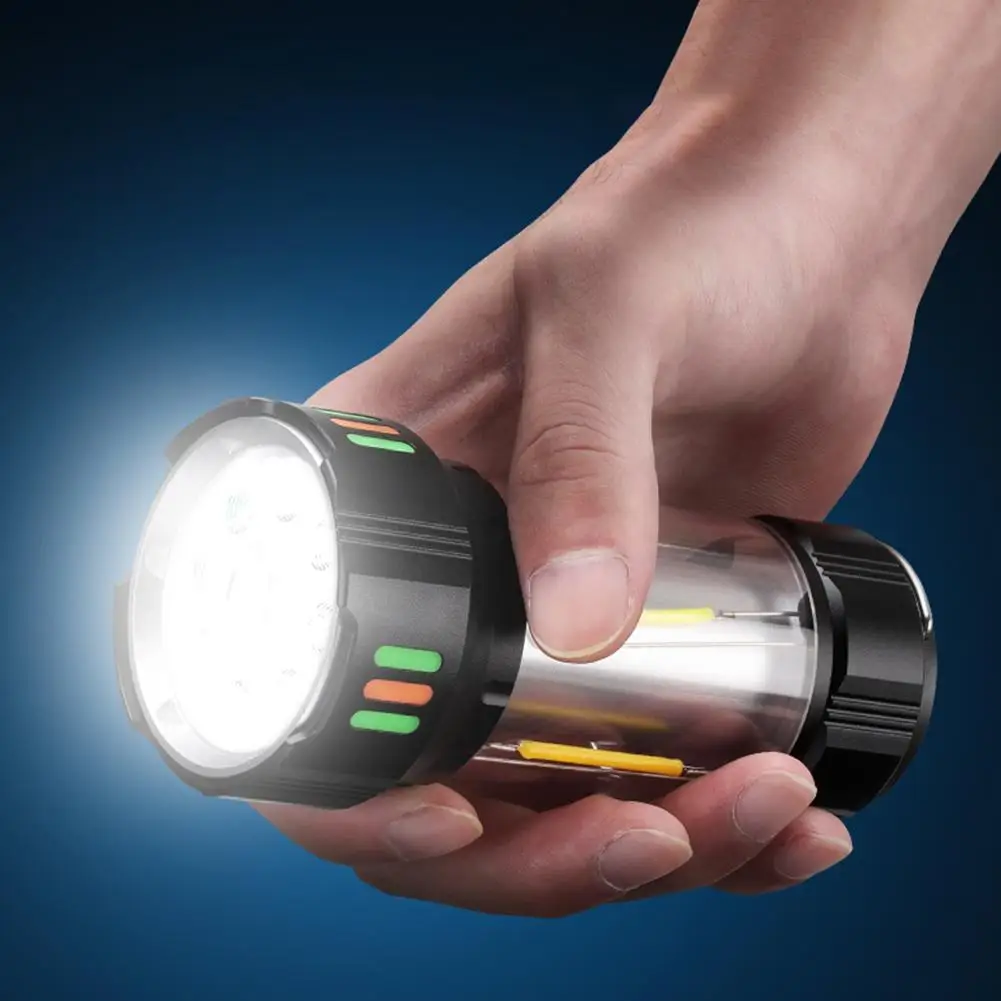 المحمولة طوي LED الشمسية فانوس التخييم COB لمبة مع ستبليس يعتم للتخييم في الهواء الطلق #3