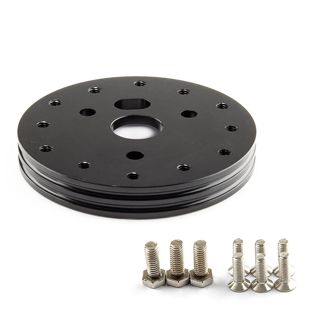 Universal Auto High-quality Aluminium Alloy Steering Wheel Boss Kit Heightening Pad 6 Hole To fit 3 Hole Fixed Type Heightening