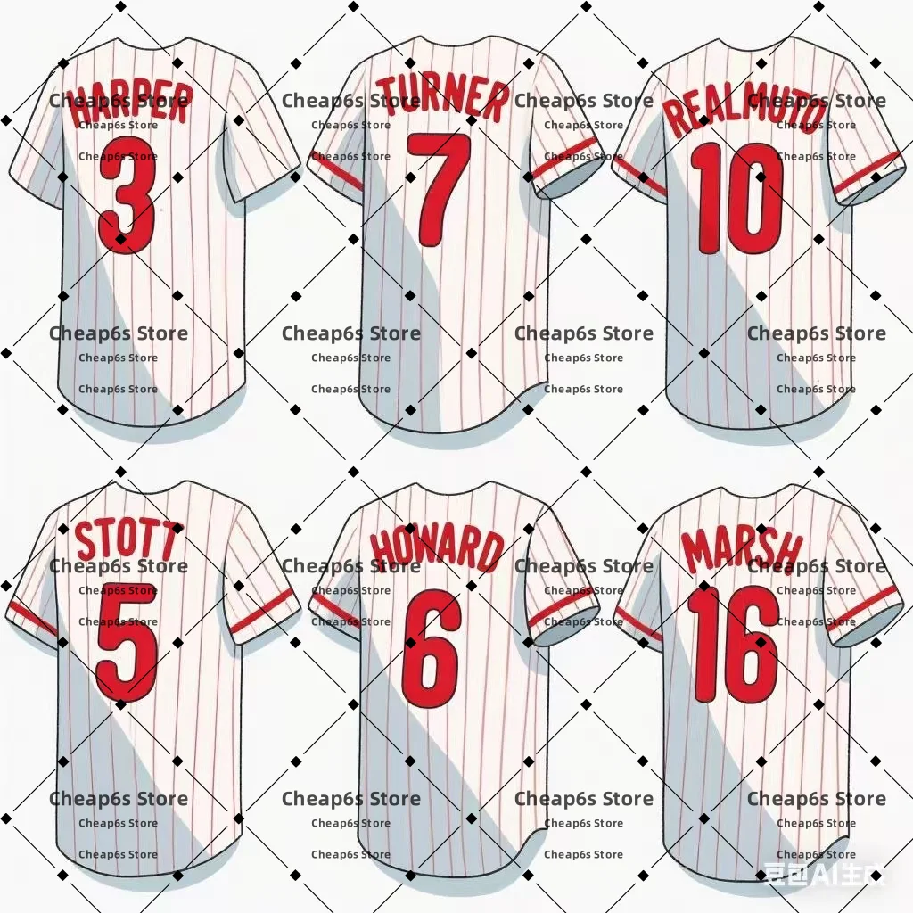 

Light Blue Embroidery Harper TreaTurner J.T. Realmuto Philadelphia American Baseball Jersey
