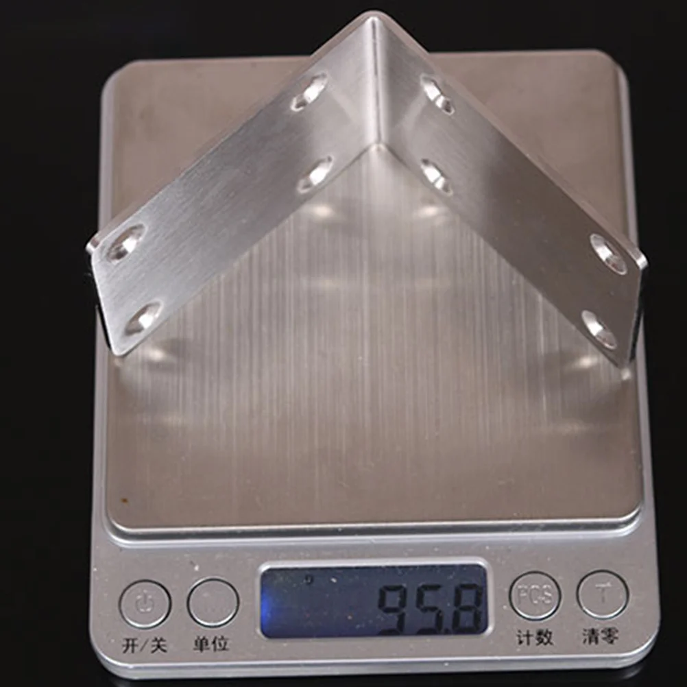 

2pcs Stainless Steel Corner Braces 90 Degree Right Angle Bracket Heavy Duty L Shape For Furniture Shelving Joint Fastener Angle