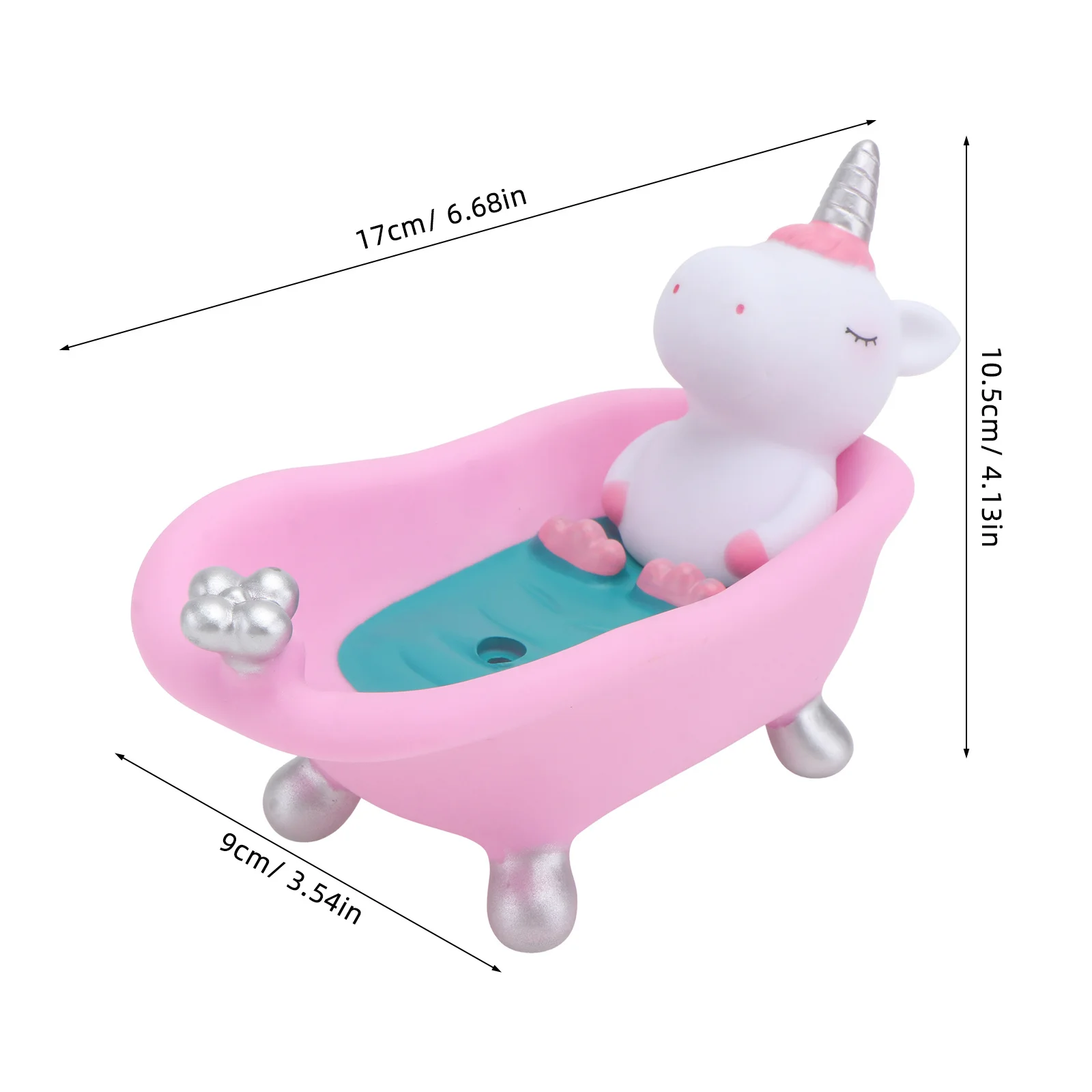 1 قطعة صندوق الصابون يونيكورن الكرتون الحيوان حوض الاستحمام شكل استنزاف صابون صينية الصيف حاوية التخزين المنزلية للحمام المرحاض #3
