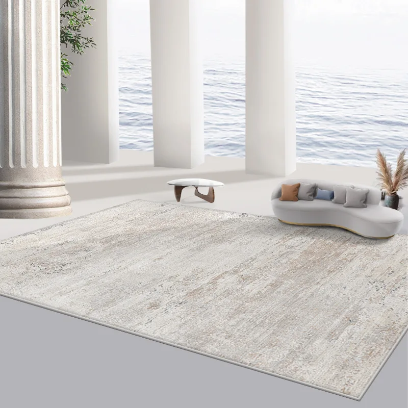 Minimalist Neutral Carpet With Subtle Gradient Effect Soft Surface Non Skid Material For Bedroom Or Study Use