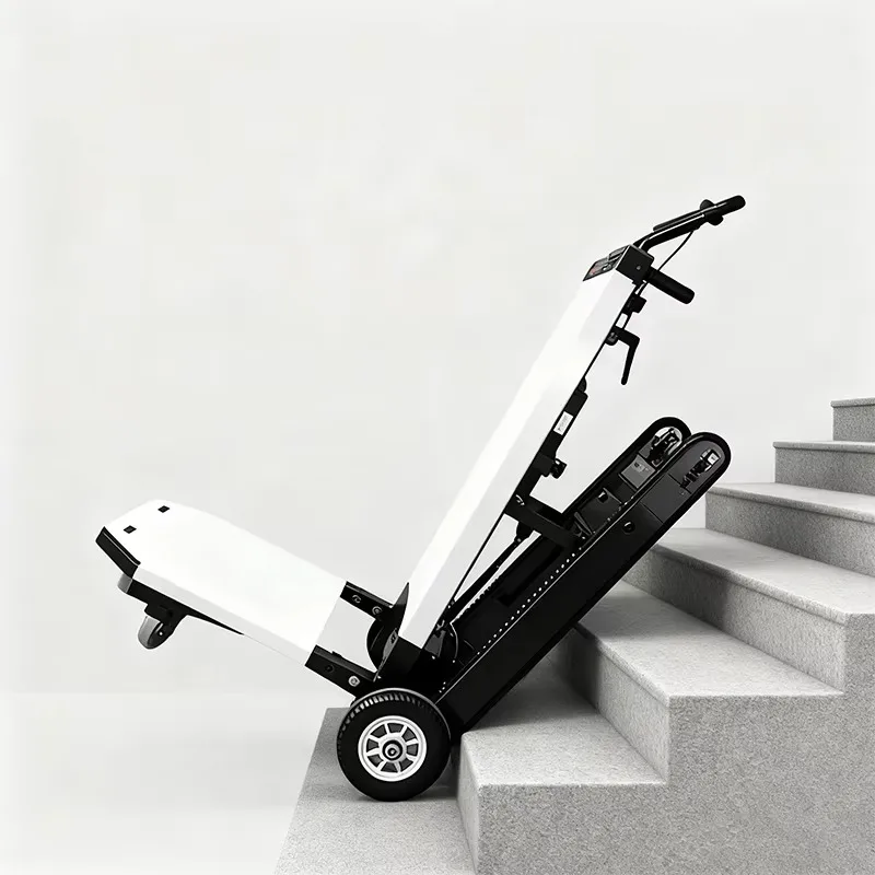 

Four Wheels Building Climber Foldable Steel Platform Trolleys For Multi Floor Goods Freight Transport Construction Site Carrying