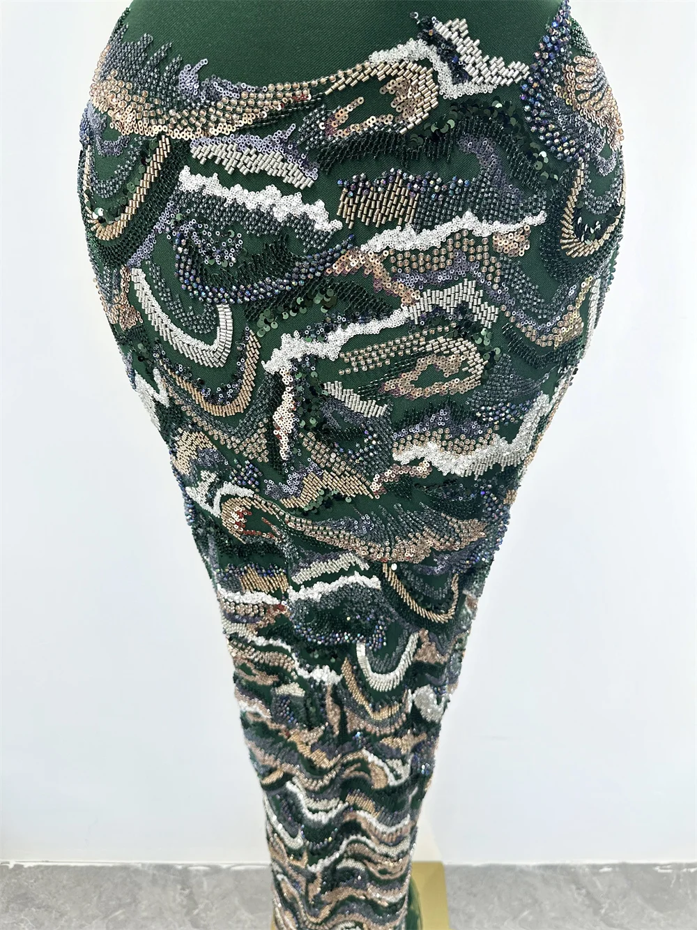 Luxe Nigeriaanse Afrikaanse kralen kant stof 2025, hoge kwaliteit pailletten borduurwerk Afrikaanse Franse kant stof voor het naaien van jurk