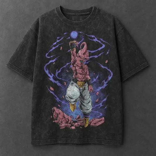 Oversized 2026 Anime Dragon Ball Vintage Washed T-Shirt Man Women Cotton Short Sleeve Tee Casual Sports Fitness Men's Clothing view 4