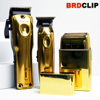 Professional Oil Head Set Electric Hair Clipper Trimmer Shaver Carving Gradient Barber Shop for Man Hair Tools BRDCLIP  Gold Set