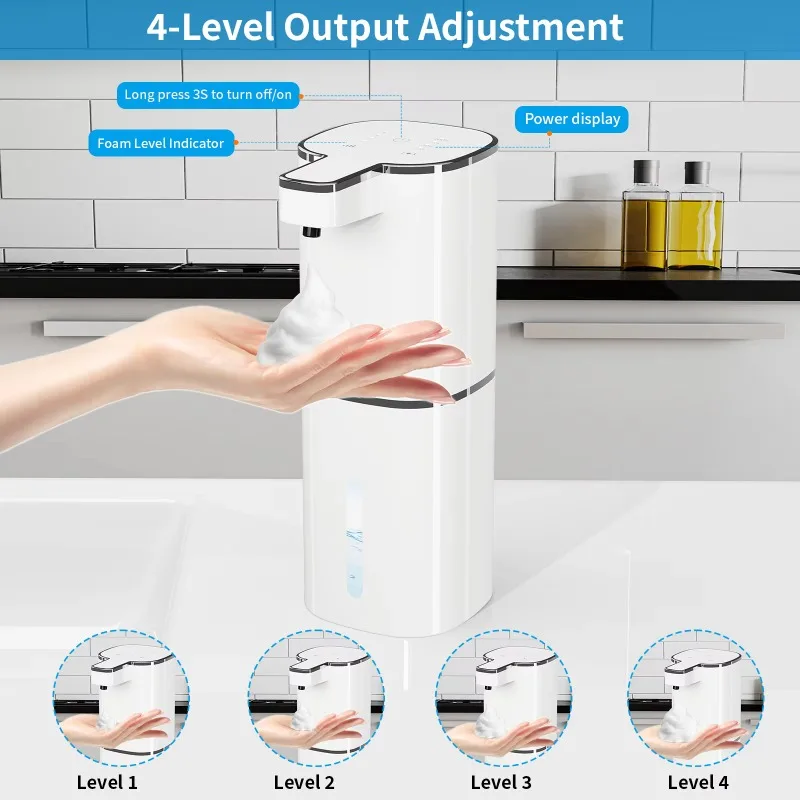 جديد وصول موزع الصابون الأوتوماتيكي Touchless موزعات الصابون الرغوي USB الكهربائية الفاخرة قابل للتعديل موزع الصابون السائل