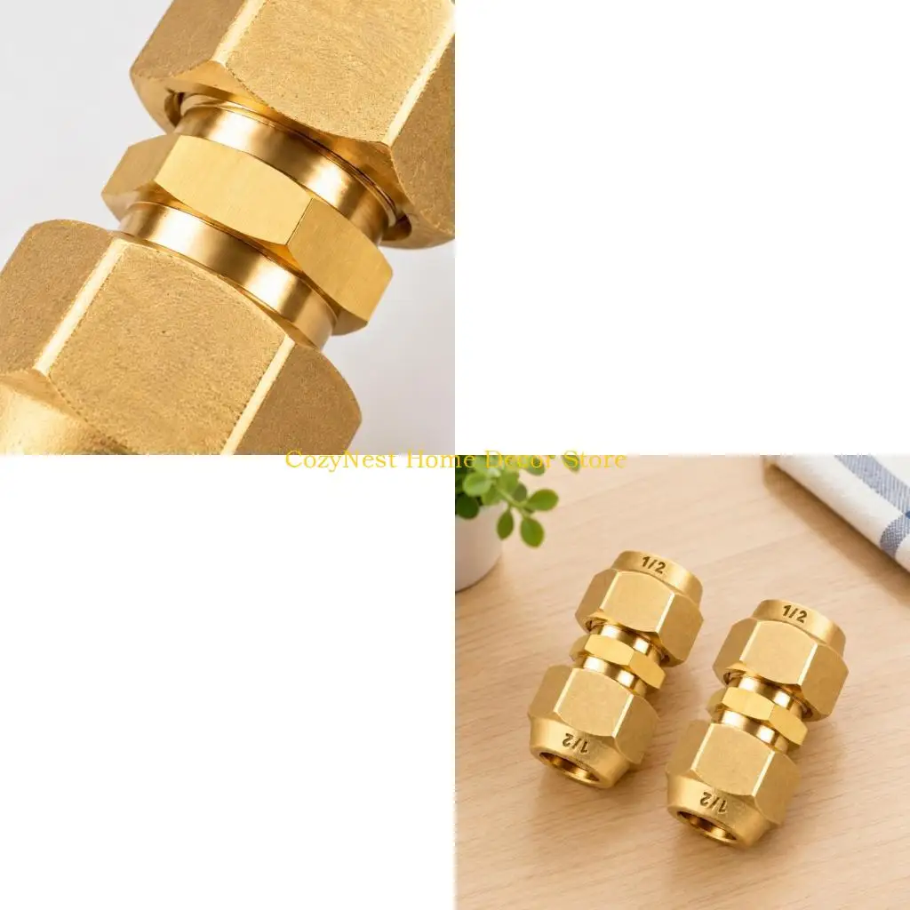 92MF 1/2inch Two Copper Tube Coupling Assemblies with Four Matching for Repairs