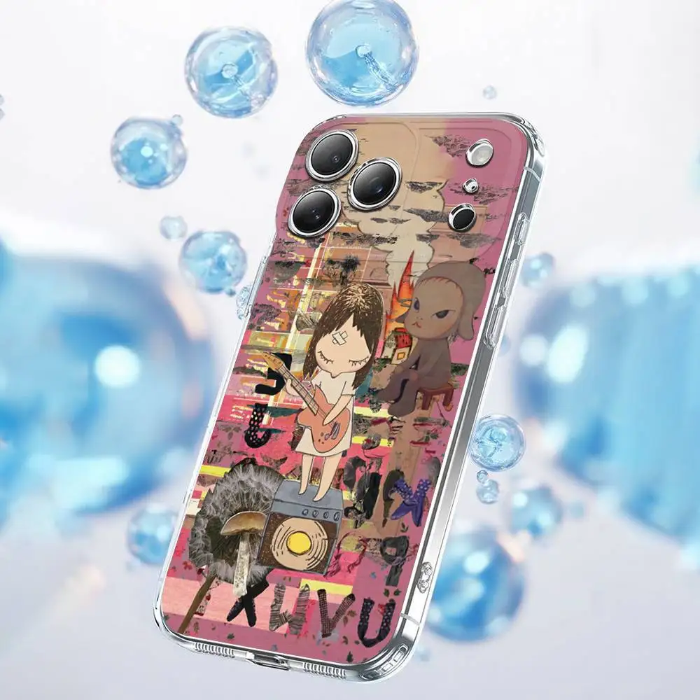 Чехол для телефона Y-Yoshimoto Nara Girl ART для iPhone 17,16,15,14,13,12,11 Plus,Pro,Max,Plus,E,SE4,Air,Mini Transparent