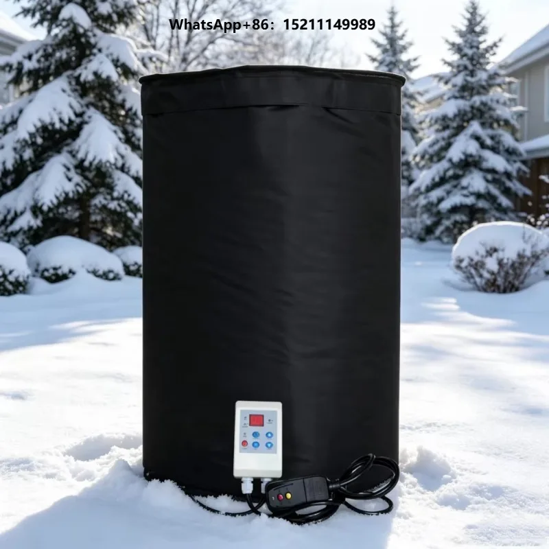 Industrial Black 55 Gallon Drum Heater Corded 120V 1500W Portable Waterproof Oxford Fabric Radiant Heating Element Outdoor