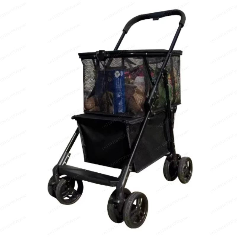 Supermarket Folding Multi-functional Travel Vehicle Can Be Separated Shopping Cart  Picnic Camping Portable Outdoor Pet Supplies