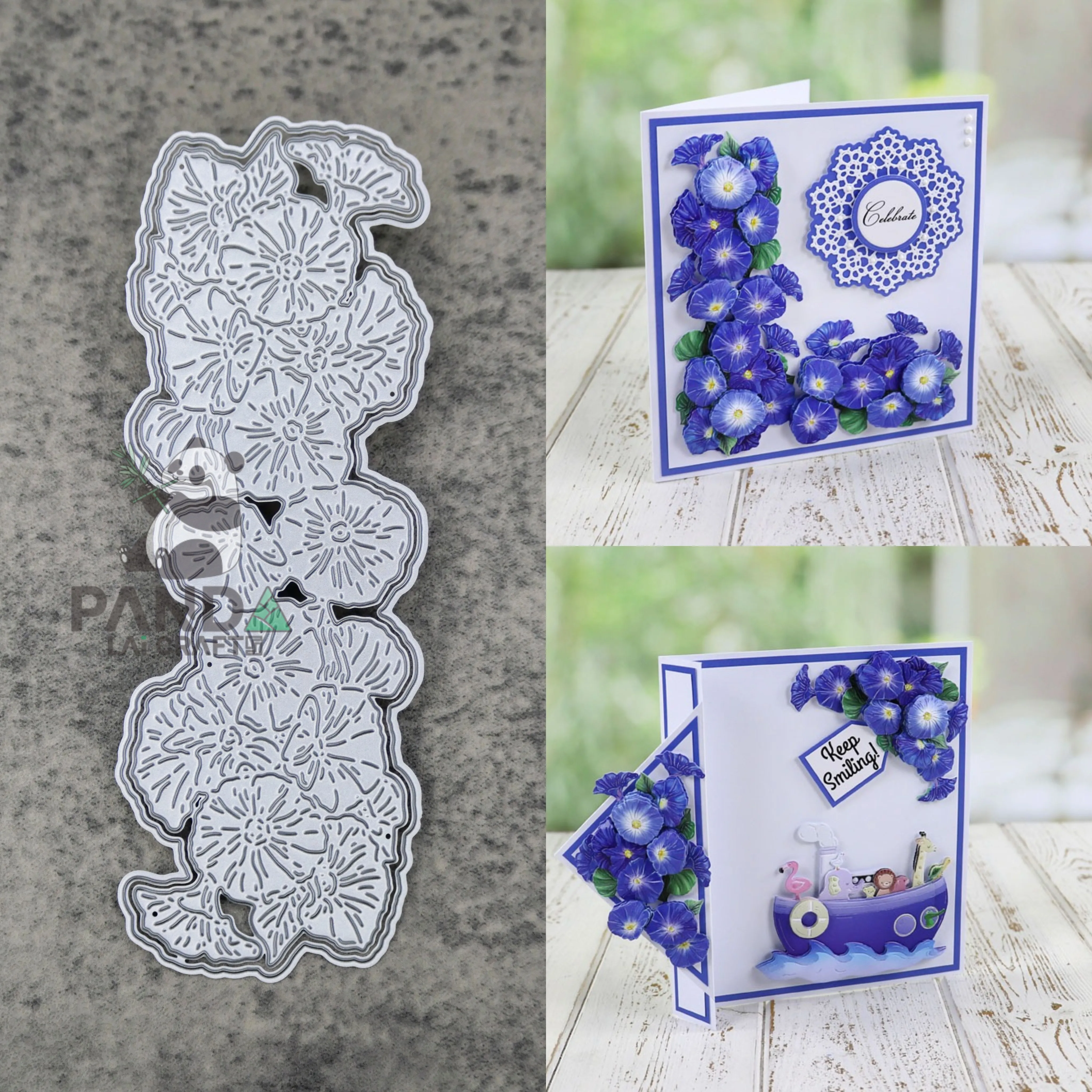 PANDALAI Trailing Morning Glory Die Set Metal Cutting Dies DIY Album Decorative Embossing Paper Card Crafts Blade Punch Stencils