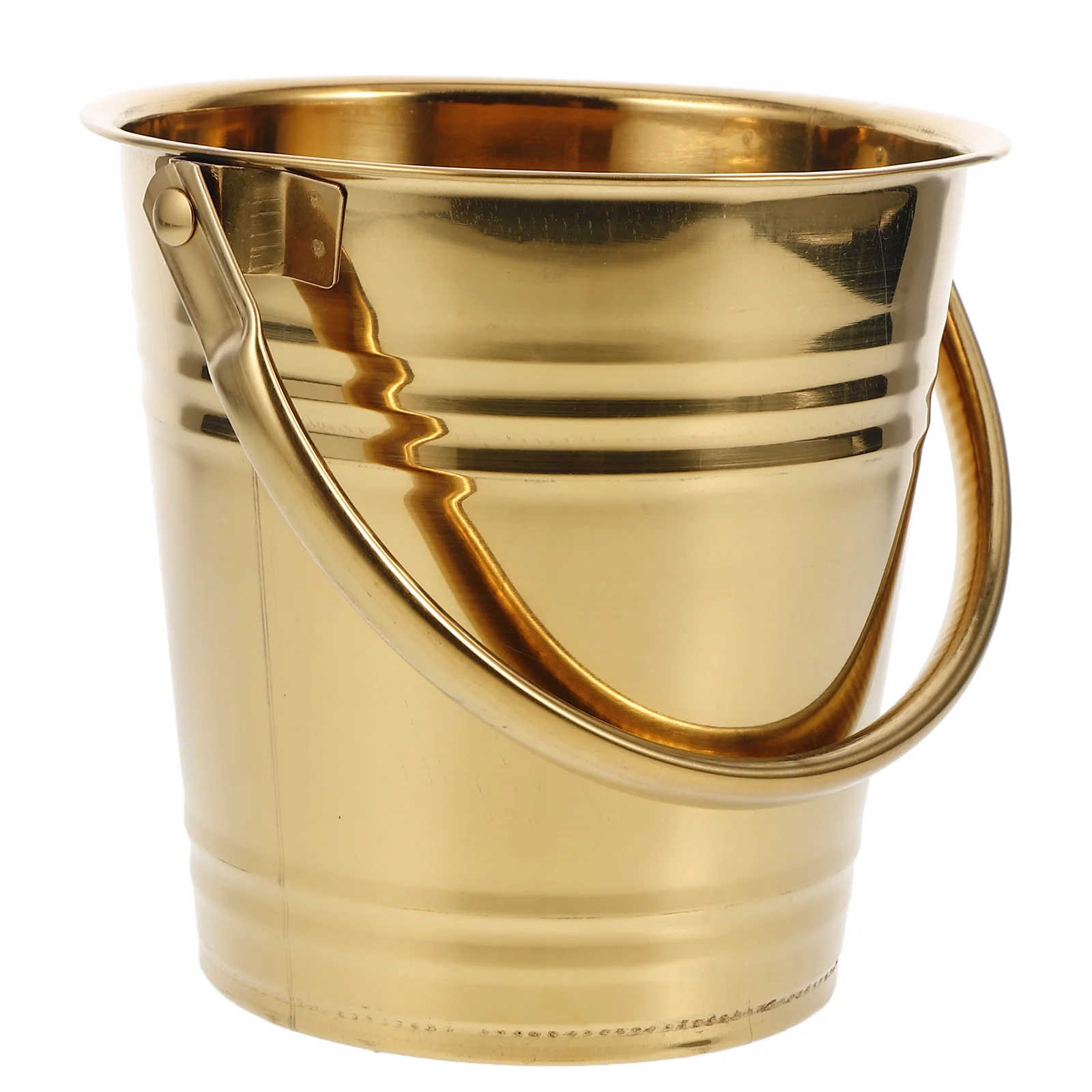 

Stainless Steel Ice Cube Bucket Cooling Barrel Party Beverage Holder Bar Beer Tub Desktop Drink Storage Bucket