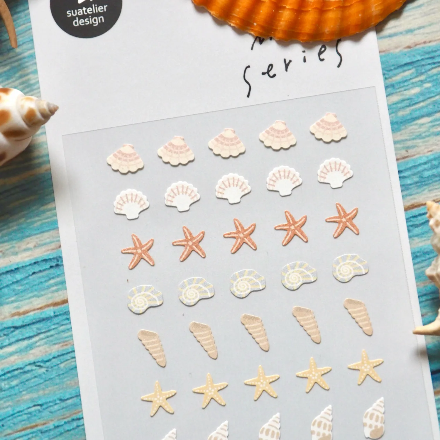 Korean Import Suatelier Mini Series Shell Conch Paper Stickers Scrapbooking Diy Journaling Diary Decor Stationery Sticker 131