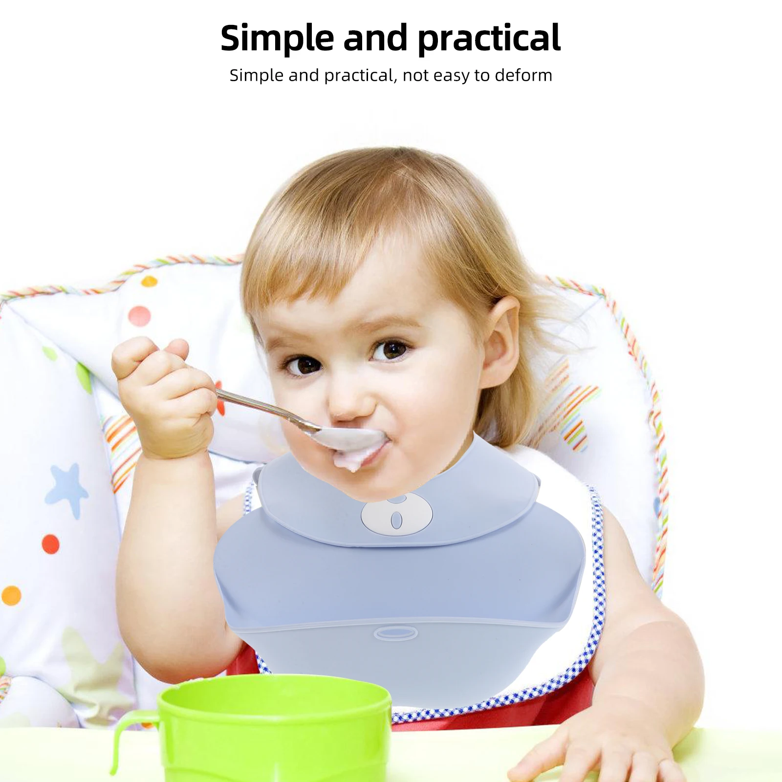 

Baby Silicone Bib Waterproof Soft Adjustable Feeding Bib for Toddler Boys Girls Drooling Baby Bibs Silicone Bibs for Boys