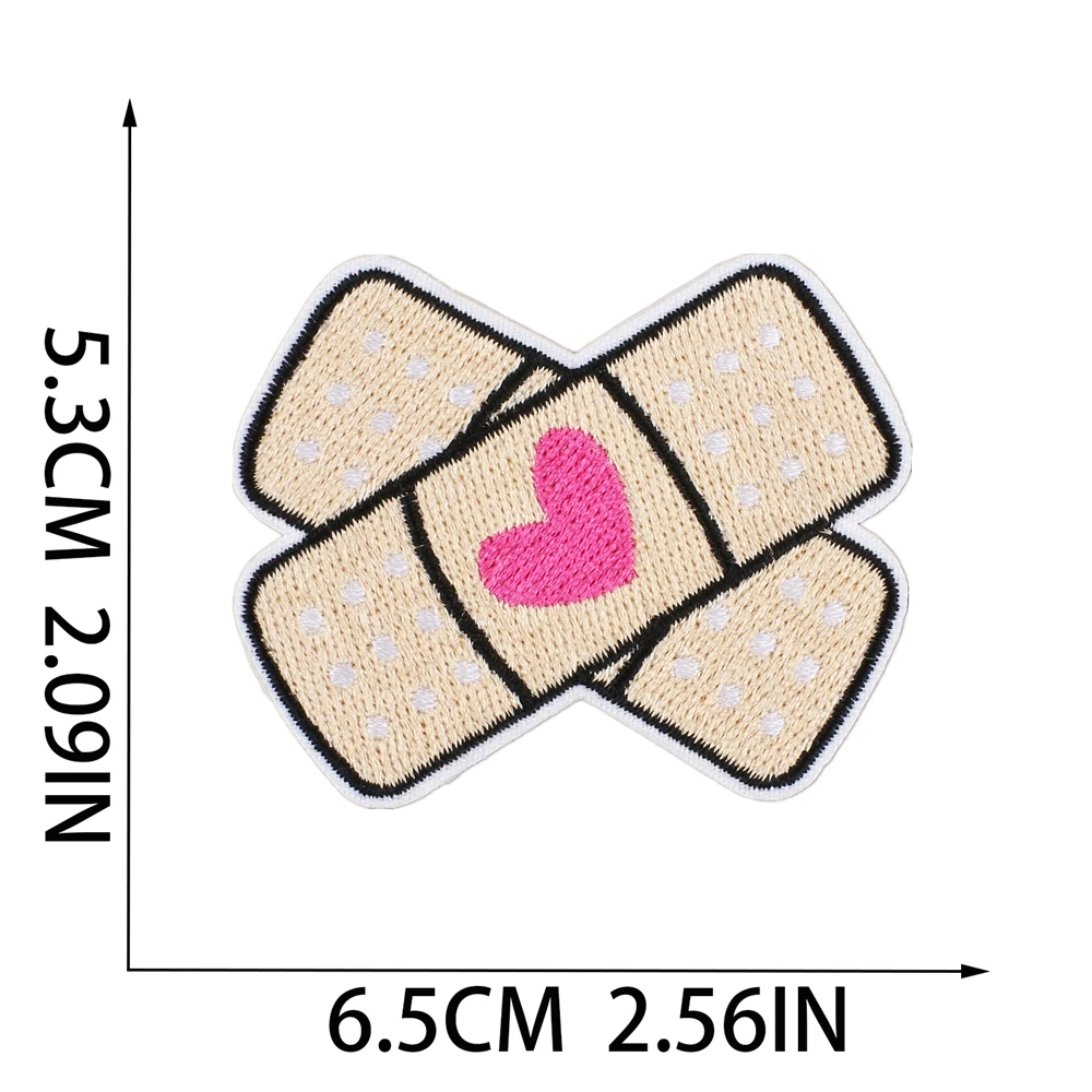 Hot 1pcs Patch Medical Hospital Stickers Iron On Patches for Clothing Sewing Embroidery Fusible Applique Badge Decoration Stripe