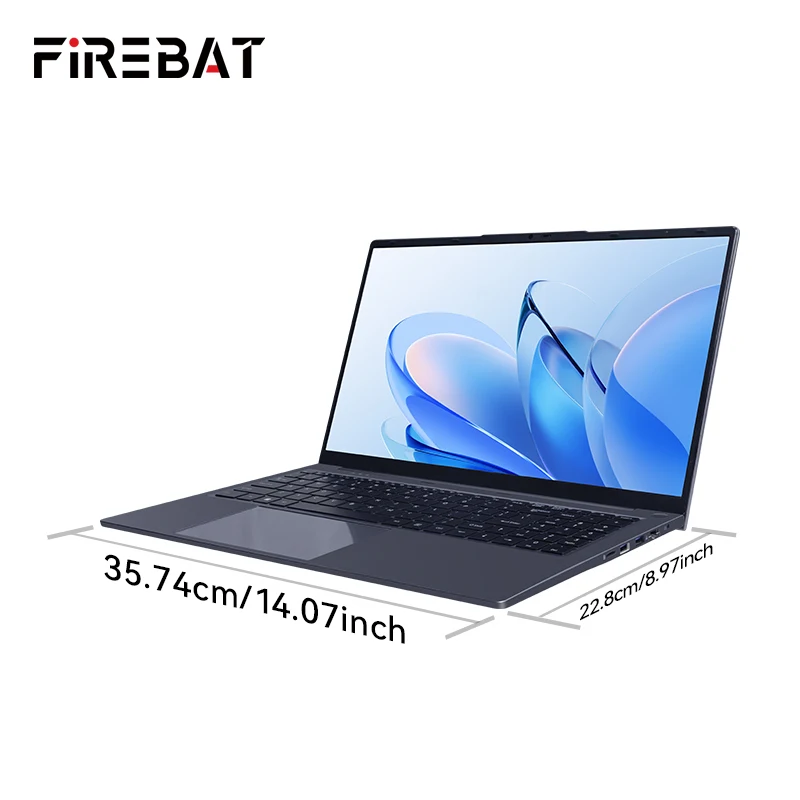Firebat AT15 Laptop Intel N150 CPU da 15,6 pollici 16 GB di RAM SSD 1 TB Leggero Business Windows 11 Pro Computer Notebook BT4.2 WiFi5