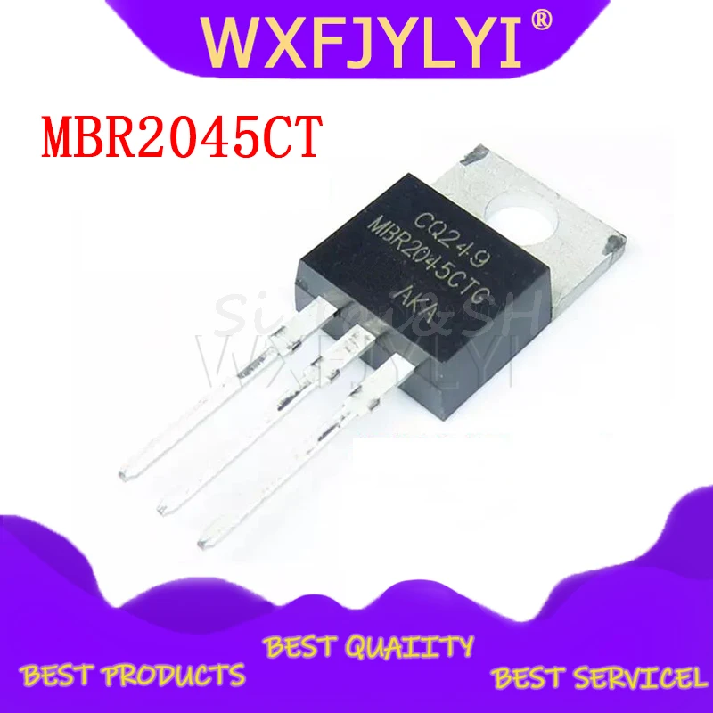 10pcs/lot MBR2045CT MBR2045 20A 45V Schottky diode T0-220 original authentic TO-220