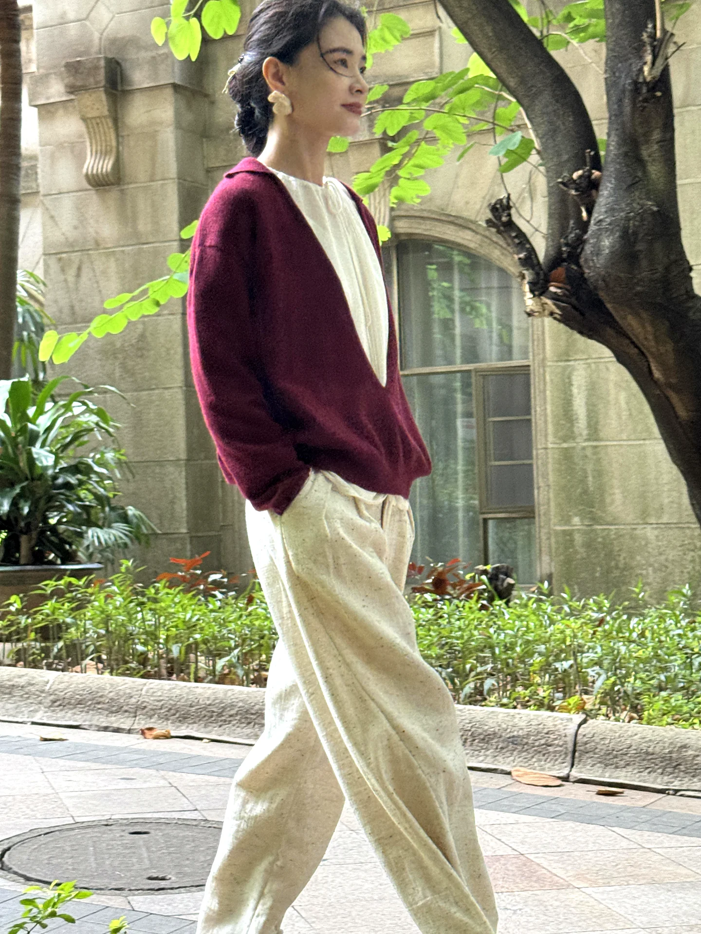 

Женский вязаный шерстяной свитер Ninth Cloud Man Yu Angola, красный, размер L, повседневный, с круглым вырезом, длинный рукав, цвет «красный аэросфера»