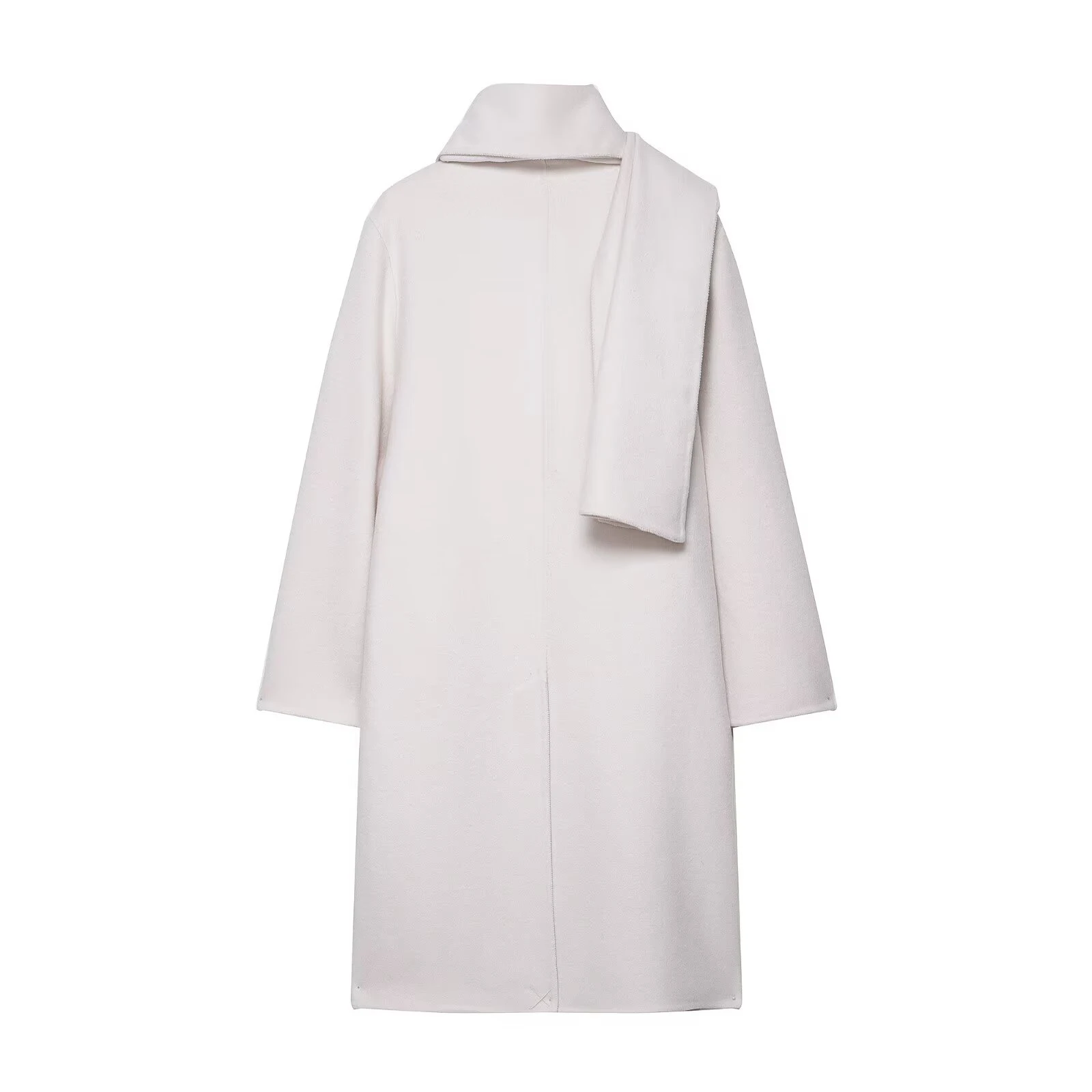 2025 otoño nueva ropa de mujer retro suelta casual temperamento mezcla simple chaqueta de abrigo medio largo