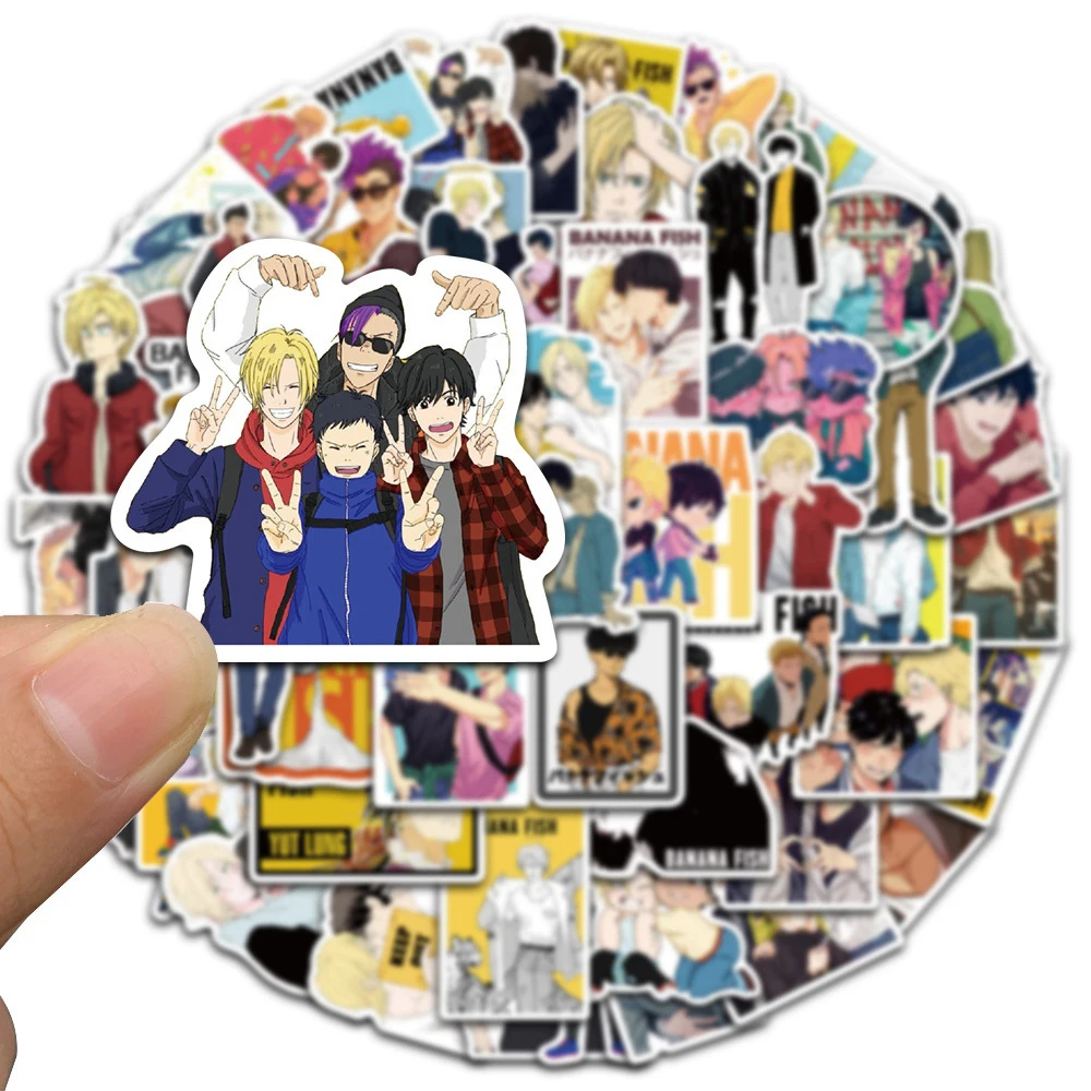 10/30/50/100pcs Banana Fish Stickers Lynx Ash Eiji Anime Sticker Scrapbooking Car Phone Bike Wall Waterproof Lee Yut Lung Decals