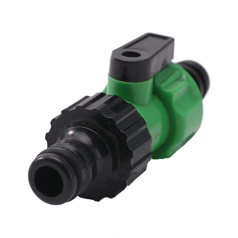 Double Nipple Valve Switch 3/4 Inch Plastic Garden Watering Pacifier Valve Switch Handle Irrigation Water Hose Fittings 1Pc