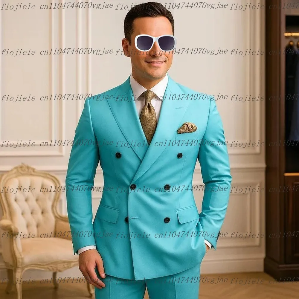 

Новый синий мужской костюм для торжественных случаев, свадебной вечеринки, жениха, жениха, делового выпускного вечера, мужские смокинги, комплект из 2 предметов, индивидуальная куртка, брюки