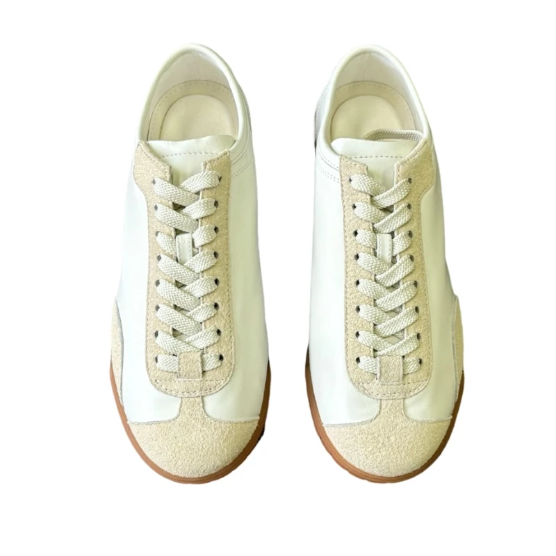 

New Shoes White Oxford Bottom White Shoes German Training Shoes Sports Casual Sneaker Calf Leather Advanced TextureAG18033