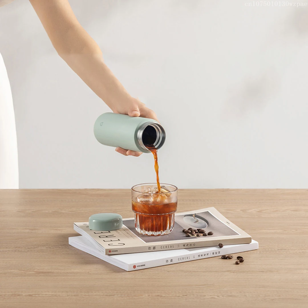 كوب ترمس Xiaomi Mijia إصدار الجيب 350 مل مياه الفولاذ المقاوم للصدأ كوب معزول محمول خفيف الوزن زجاجة ترمس للتخييم