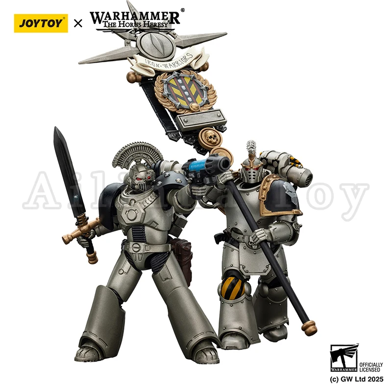 

[Pre-Order]JOYTOY 1/18 Action Figure The Horus Iron Warriors MKVI Tactical Sergeant Command Squad Chosen with Legion Standard