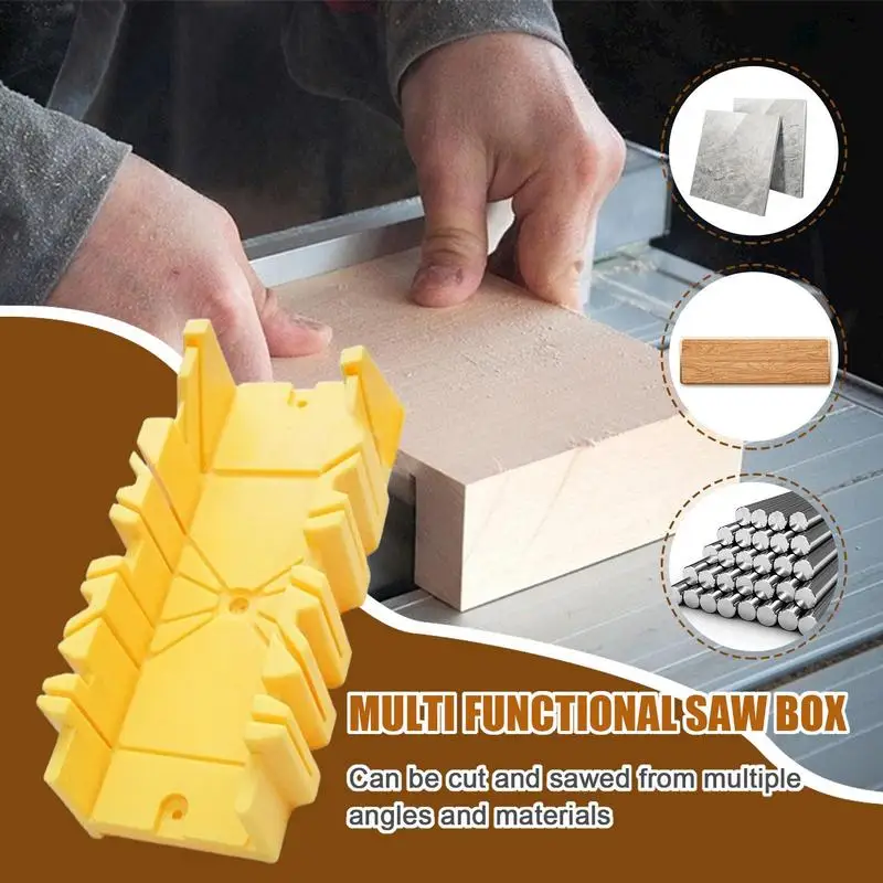 Imagem -03 - Corte de Madeira Fixação Miter Saw Box Carpintaria Angle Cutting Carpenter Gypsum Ferramenta de Corte Oblíqua 45 Graus 90 Graus 1pc