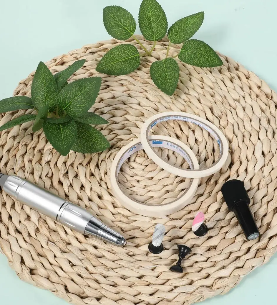 4 Rolls White Nail Art Tape For Plaid French Nails Edge Guide Manicure Tips 5mm/12mm Trimmable Masking Tapes Manicure Tools