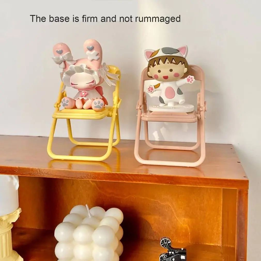 Portable Mini Mobile Phone Stand Desktop Chair Stand Cellphone Bracket Adjustable Macaron Color Stand Foldable Shrink Decoration