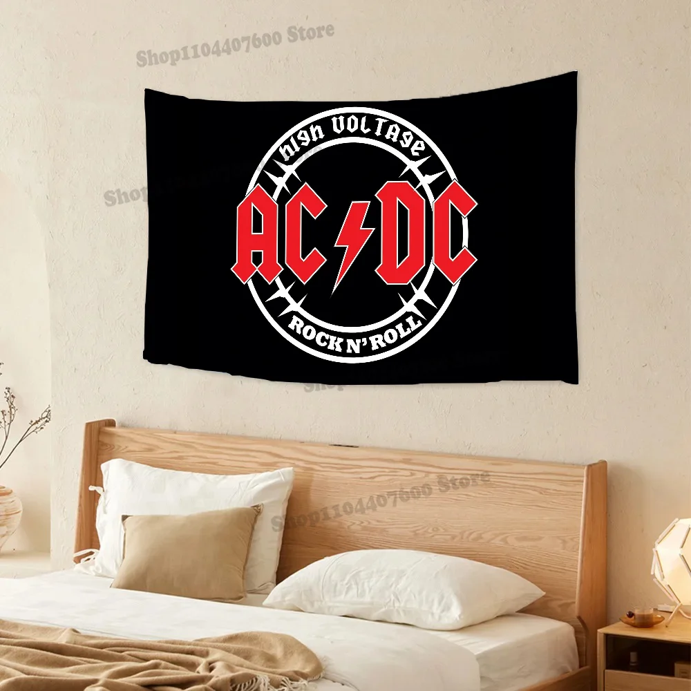 Music A-ACDC Cool Tapestry Printed Tapestry Decoration canvas Travel Used for advertising creative Birthday Gift