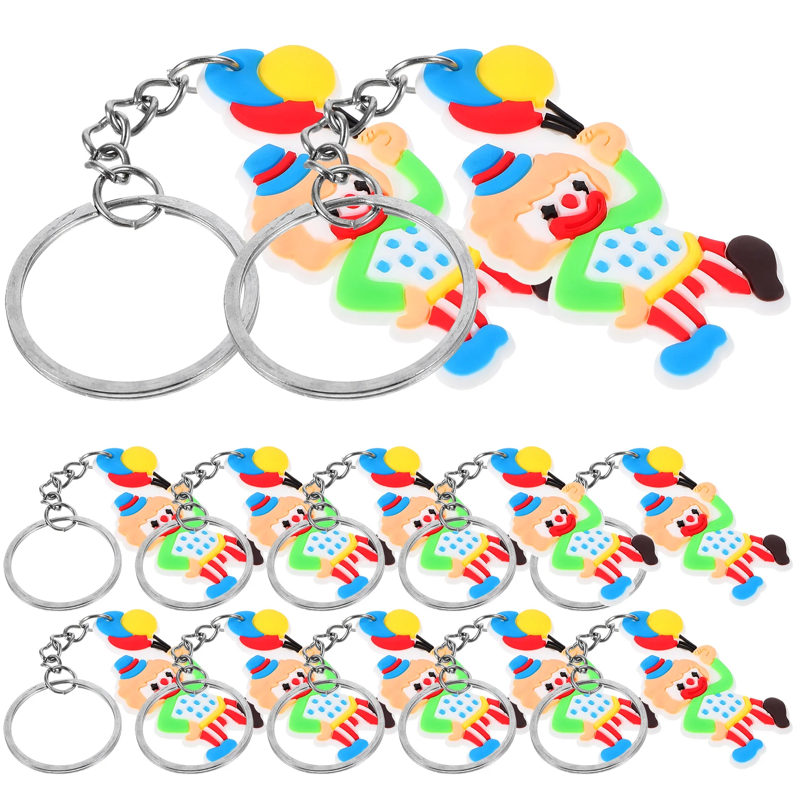 

12 Pcs Backpack Clown Keychain Playset Accessories Purse Charm Pvc Kids Party Favors