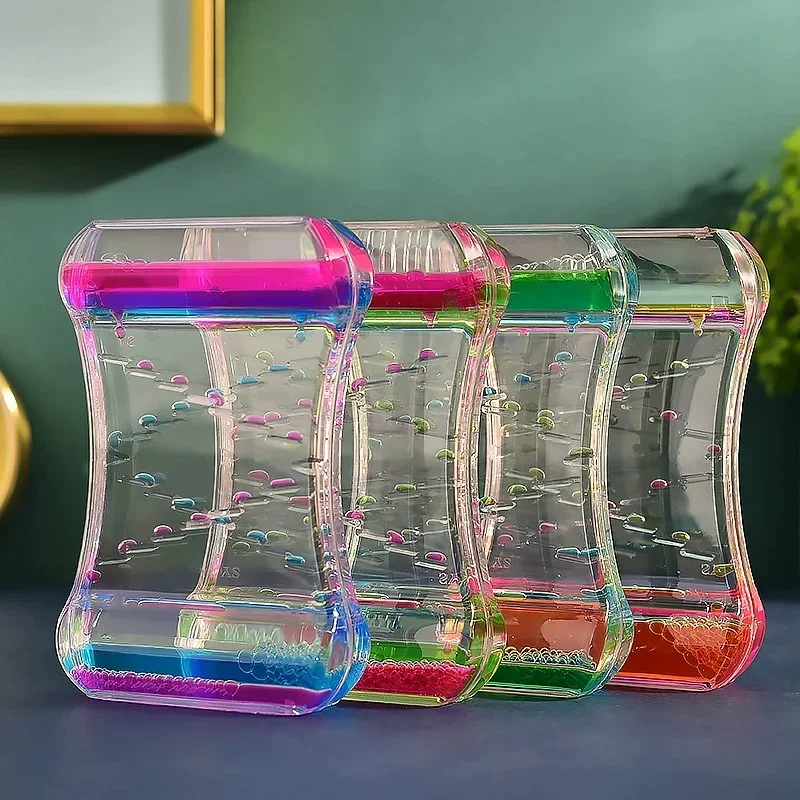 reative Oil Leak Toy Oil Drop Oil Leak Double Rotation Home Desktop Decoration Liquid Hourglass Timer Surprise Birthday Toy Gify