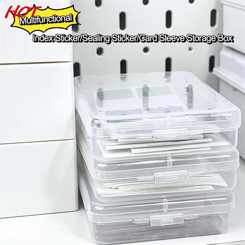 

Transparent Storage Box Card Holder Sticker Stationery Transparent Storage Box Film Storage Box Classification Box for Craft Des